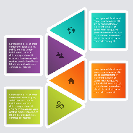 Colorful info graphics for your business presentations.のイラスト素材