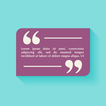 Quote blank template. Design elements, circle business card template, paper sheet, information, text. Quote template for your design.のイラスト素材