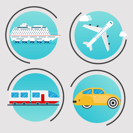 Different types of transportation. Business infographic. Vector illustration.のイラスト素材