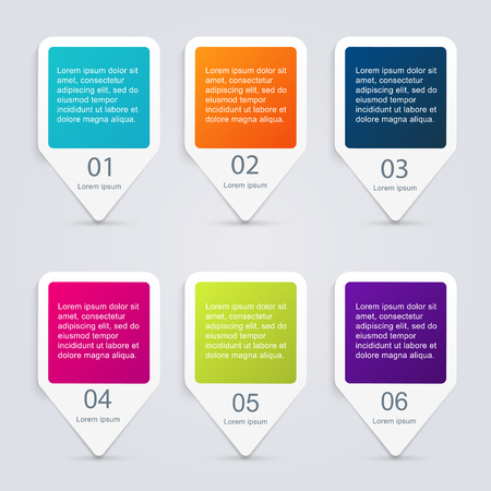Infographic Templates for Business. Can be used for website layout vector, numbered banners, diagram.のイラスト素材