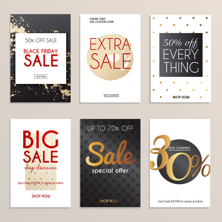 Sale website banners web template collection. Can be used for mobile website banners, web design, posters, email and newsletter designs.のイラスト素材