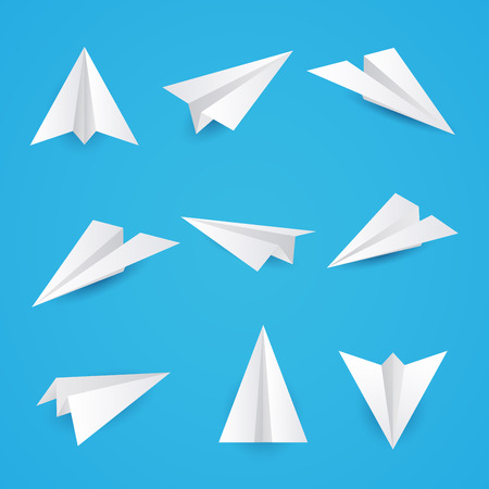 Set a simple paper planes icon. Vector illustration.のイラスト素材