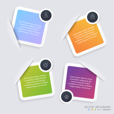 Infographic Templates for Business. Can be used for website layout vector, numbered banners, diagram.のイラスト素材