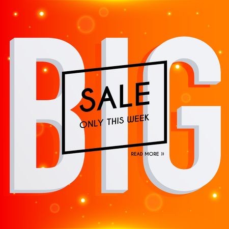 Big sale banners design, discounts and special offer. Shopping background, label for business promotion. Vector illustration.のイラスト素材