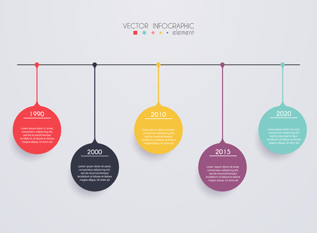 Timeline Infographic Design Templates. Charts, Diagrams and other Vector Elements for Data and Statistics Presentation.のイラスト素材