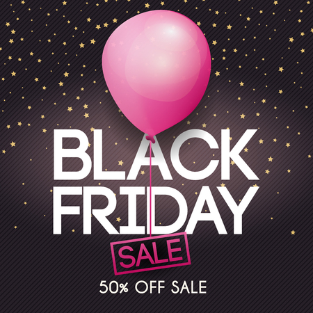 Black Friday Sale. Can be used for website and mobile website banners, web design, posters, email and newsletter designs.のイラスト素材