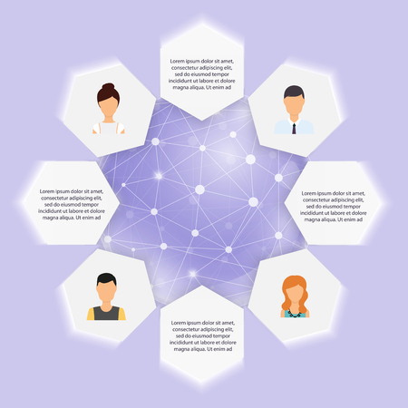 Vector info graphics for your business presentations. Can be used for website layout, numbered banners, diagram, horizontal cutout lines, web design.のイラスト素材
