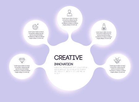 Vector info graphics for your business presentations. Can be used for website layout, numbered banners, diagram, horizontal cutout lines, web design.のイラスト素材