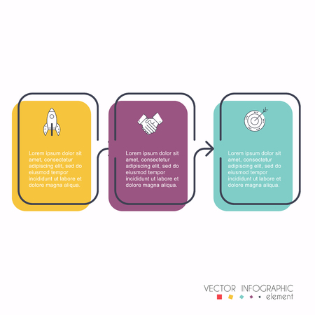Vector info graphics for your business presentations. Can be used for website layout, numbered banners, diagram, horizontal cutout lines, web design.のイラスト素材