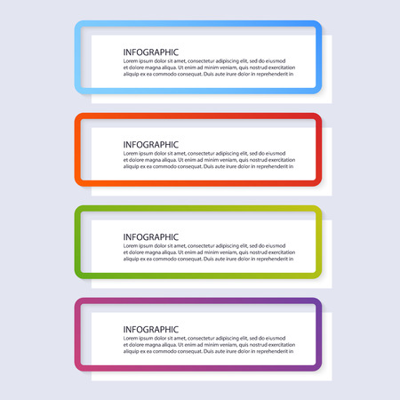 Vector info graphics for your business presentations. Can be used for website layout, numbered banners, diagram, horizontal cutout lines, web design.のイラスト素材