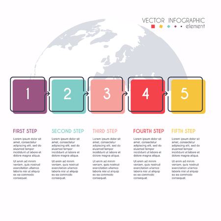 Vector info graphics for your business presentations. Can be used for website layout, numbered banners, diagram, horizontal cutout lines, web design.のイラスト素材
