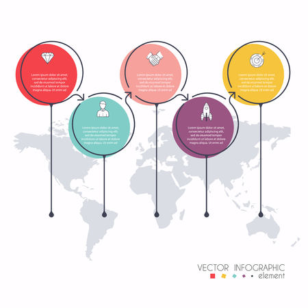 Vector info graphics for your business presentations. Can be used for website layout, numbered banners, diagram, horizontal cutout lines, web design.のイラスト素材