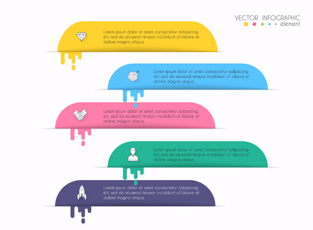 Vector info graphics for your business presentations. Can be used for website layout, numbered banners, diagram, horizontal cutout lines, web design.のイラスト素材