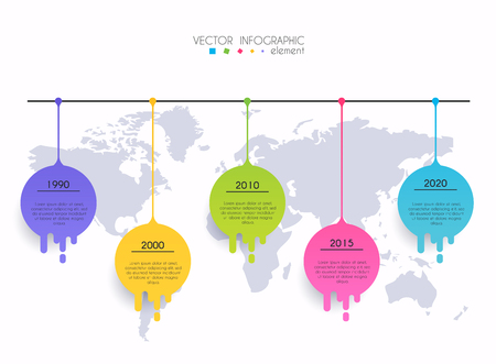 Timeline Infographic Design Templates. Charts, Diagrams and other Vector Elements for Data and Statistics Presentation.のイラスト素材