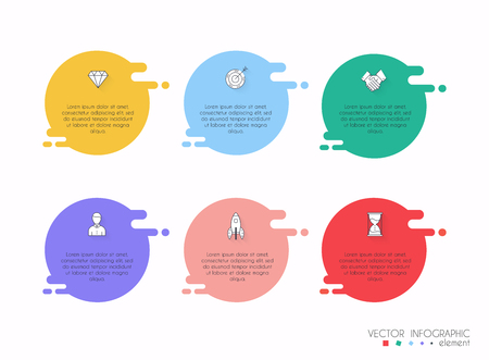 Vector info graphics for your business presentations. Can be used for website layout, numbered banners, diagram, horizontal cutout lines, web design.のイラスト素材