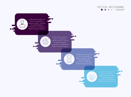 Vector info graphics for your business presentations. Can be used for website layout, numbered banners, diagram, horizontal cutout lines, web design.のイラスト素材