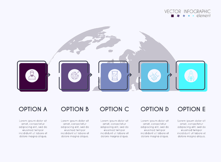 Vector info graphics for your business presentations. Can be used for website layout, numbered banners, diagram, horizontal cutout lines, web design.のイラスト素材