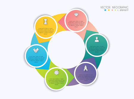 Vector info graphics for your business presentations. Can be used for website layout, numbered banners, diagram, horizontal cutout lines, web design.のイラスト素材