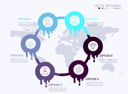Vector info graphics for your business presentations. Can be used for website layout, numbered banners, diagram, horizontal cutout lines, web design.のイラスト素材