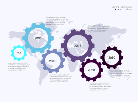 Vector info graphics for your business presentations. Can be used for website layout, numbered banners, diagram, horizontal cutout lines, web design.のイラスト素材