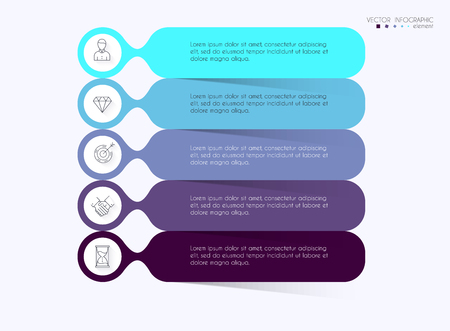 Vector info graphics for your business presentations. Can be used for website layout, numbered banners, diagram, horizontal cutout lines, web design.のイラスト素材
