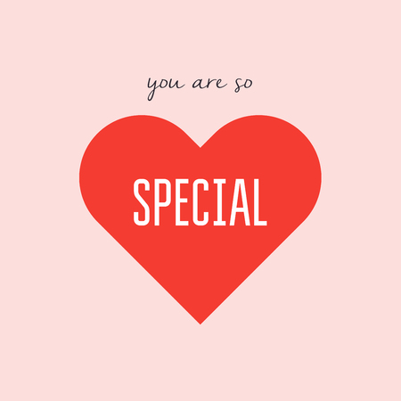 You are so special card. Typography poster with handwritten calligraphy text. Vector illustration.のイラスト素材