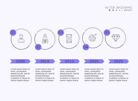 Vector info graphics for your business presentations. Can be used for website layout, numbered banners, diagram, horizontal cutout lines, web design.のイラスト素材