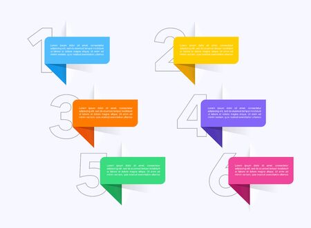 Vector info graphics for your business presentations. Can be used for website layout, numbered banners, diagram, horizontal cutout lines, web design.のイラスト素材
