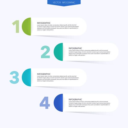 Vector info graphics for your business presentations. Can be used for website layout, numbered banners, diagram, horizontal cutout lines, web design.のイラスト素材