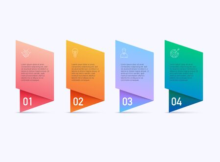 Voucher template with color gift box,certificate. Background design coupon, invitation, currency. Vector illustration.のイラスト素材