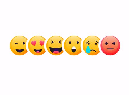 Emoji flat design, avatar. Vector illustration isolated on white background.のイラスト素材