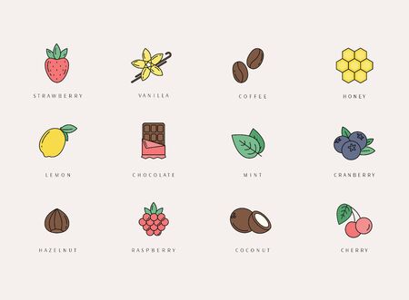 Vector set of design elements, logo design templateのイラスト素材