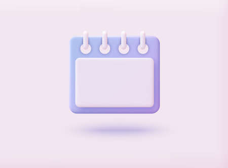 Calendar icon with check sign. 3D Web Vector Illustrations.のイラスト素材