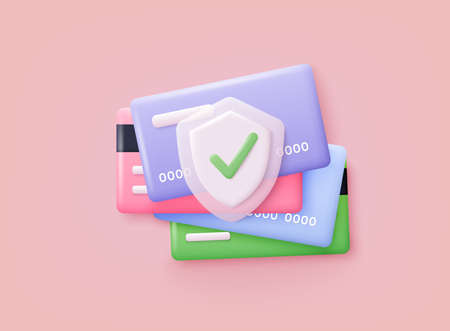 Credit card security concept. Secure bank transaction with password verification via internet....