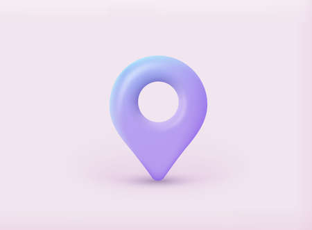 map pointer icon. location symbols. 3D Web Vector Illustrations.