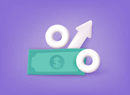 percentsign. Percentage, discount, sale, promotion concept. 3D Web Vector Illustrations.のイラスト素材