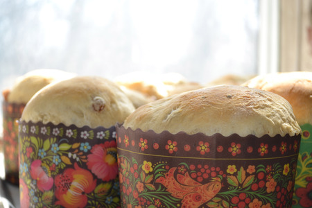 Easter oven, bake Passover,  feast of Easter, family holiday, Paper blank, white cream, sweet cream,...