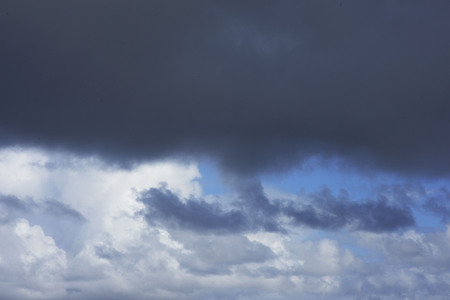 Dramatic clouds in the sky before the storm in the Dominican Republic. Amazing panorama of the sky....