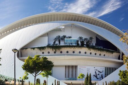 Valencia, Spain, December 2019. Building of the El Palau de les Arts Reina Sofia, opera house in Valencia, Spain on a sunny day.のeditorial素材