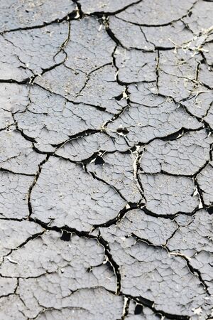 Dry cracked earth. Drought. Texture.