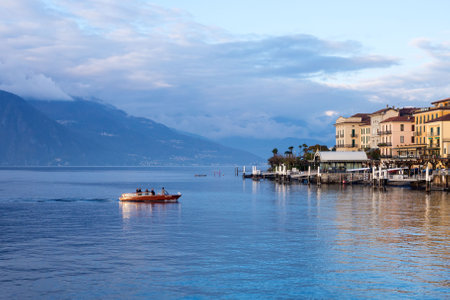 Bellagio, Italy, November 2021. A small picturesque resort town of Bellagio Italy, on the shores of...