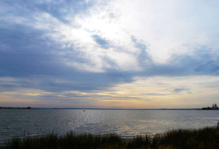 RUSSIA - OCTOBER 2020: Cloudy day at Lake Nero. Rostov the Great, Russia.の写真素材