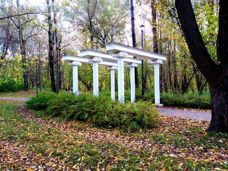 RUSSIA - OCTOBER 2020: Autumn in Grachevsky Park, Moscow.の写真素材