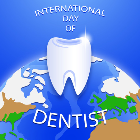 International Day of Dentist. Happy Dentist Day. Vector illustration. Eps 10.のイラスト素材