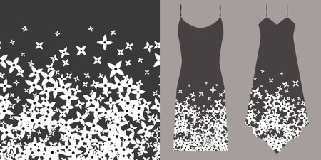 White flower seamless pattern. Underwear concept. Horizontally seamless. Vector illustration. Eps 10のイラスト素材
