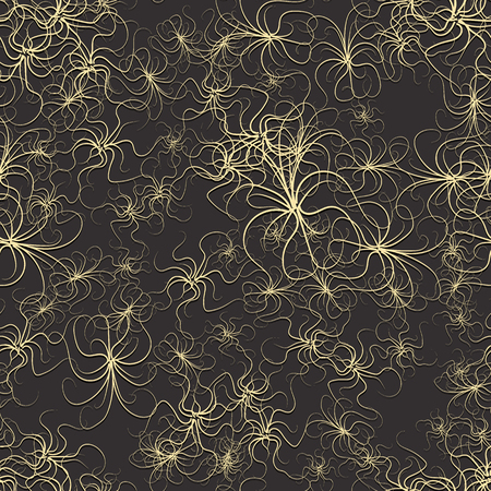 Golden neural seamless pattern. Vector illustration.のイラスト素材