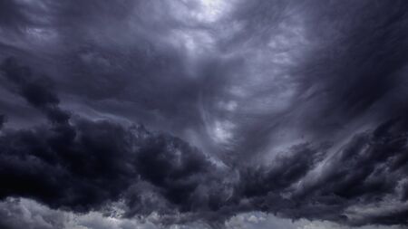 Gray clouds in the sky before the rain fell in the rainy season of Asia.
