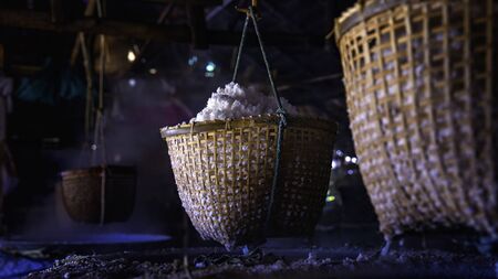 Rock salt pond, located in Nan province, is famous for salt making in the mountains. For consumption and distributionの写真素材