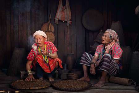 CHIANGMAI, THAILAND â€“ FEBRUARY 24: Old women living in Omkoi Without being able to work, have...