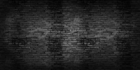 Black brick walls background and texture. The texture of the brick is black. Background of empty brick basement wall. black wall.の写真素材